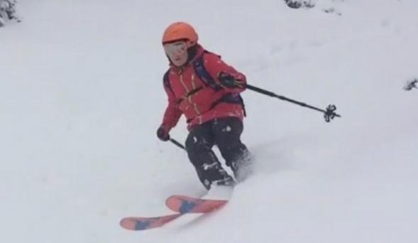 Freeride on Faloria with my instructor Seba